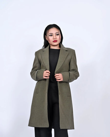 Women’s Olive Long Coat