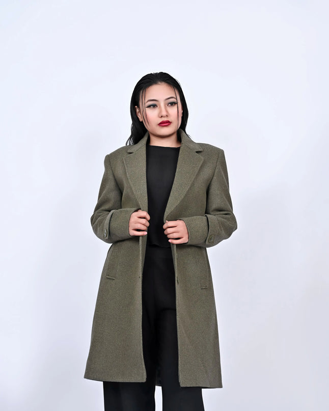 Women’s Olive Long Coat