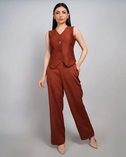 Premium Brown Tailored Co-ord Set