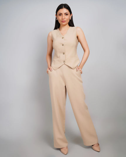 Premium Beige Tailored Co-ord Set
