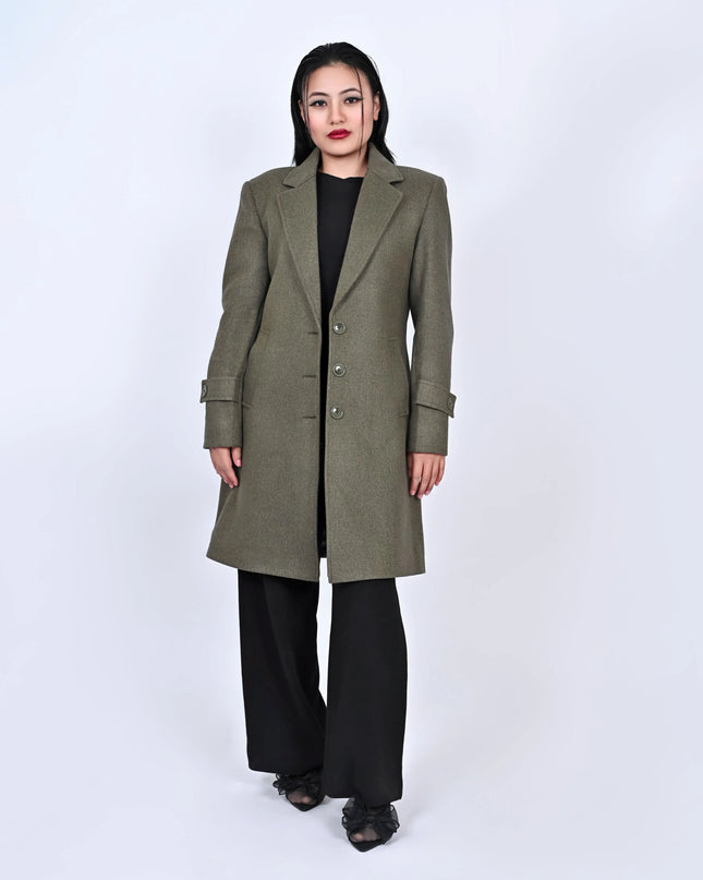 Women’s Olive Long Coat MYMASHA