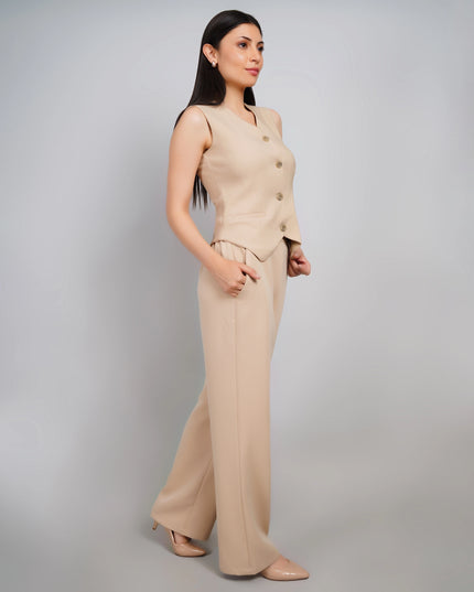 Premium Beige Tailored Co-ord Set