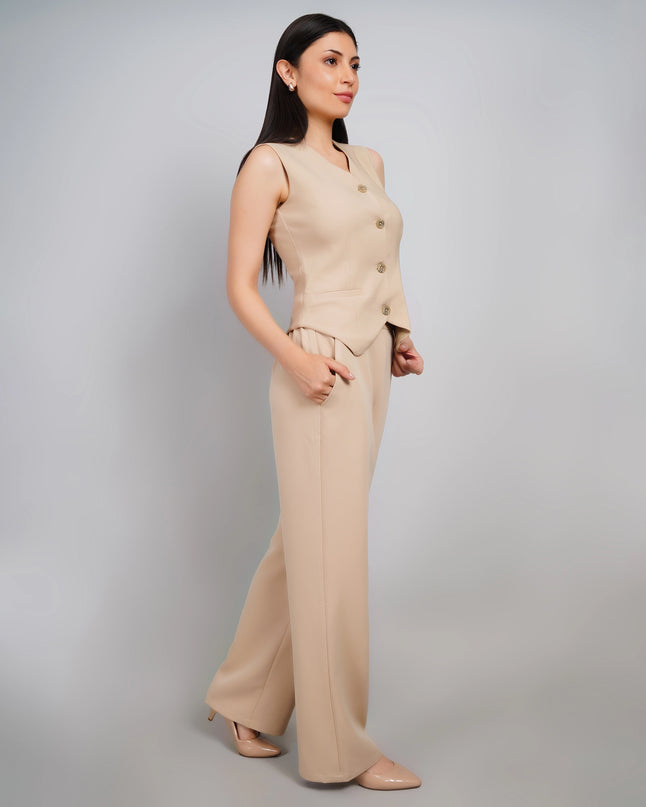 Premium Beige Tailored Co-ord Set