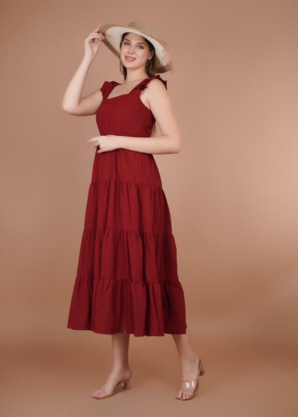 Ruffle Sleeve Maxi Dress