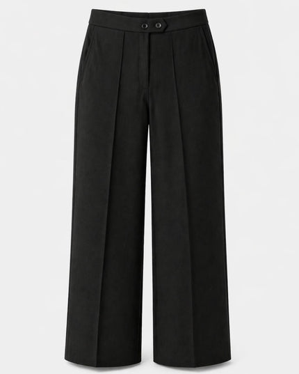 Black High Waist Wide Leg Trousers