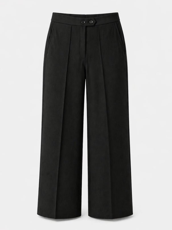 Black High Waist Wide Leg Trousers