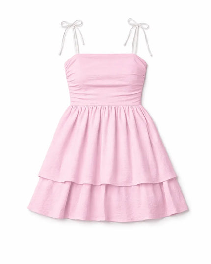 Pink Smoked Mini Dress MYMASHA
