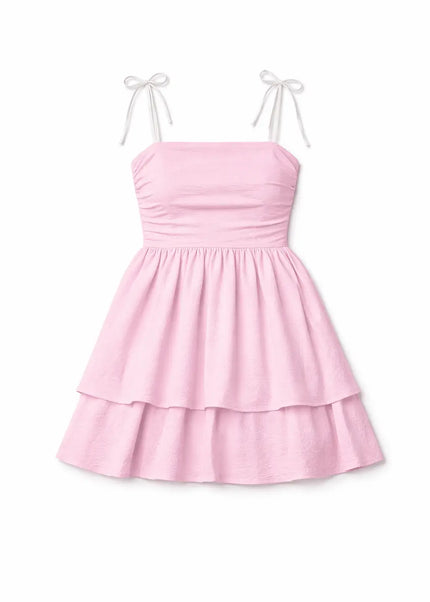 Pink Smoked Mini Dress MYMASHA