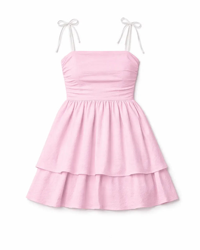 Pink Smoked Mini Dress MYMASHA
