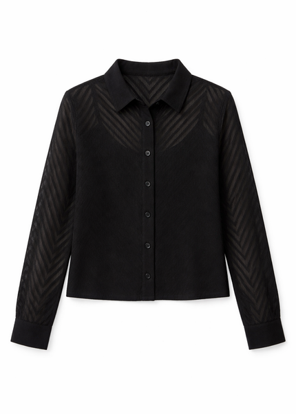 Black Sheer Shirt MYMASHA