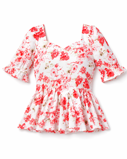 Floral Peplum Top MYMASHA