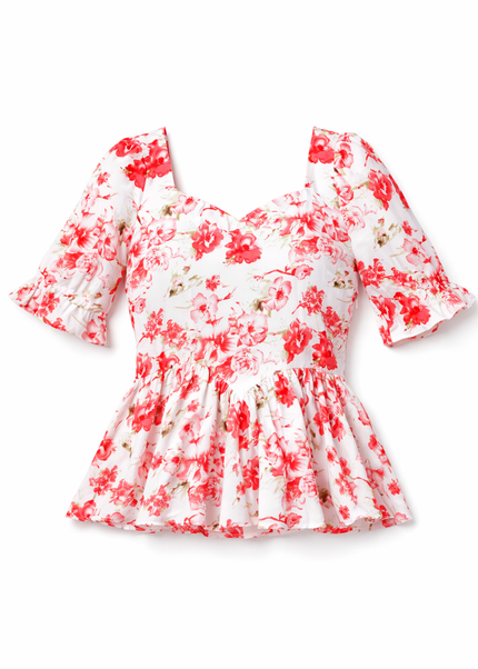 Floral Peplum Top MYMASHA