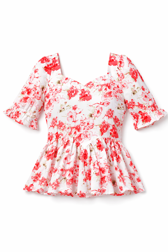 Floral Peplum Top