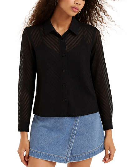 Black Sheer Shirt MYMASHA