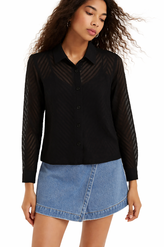 Black Sheer Shirt