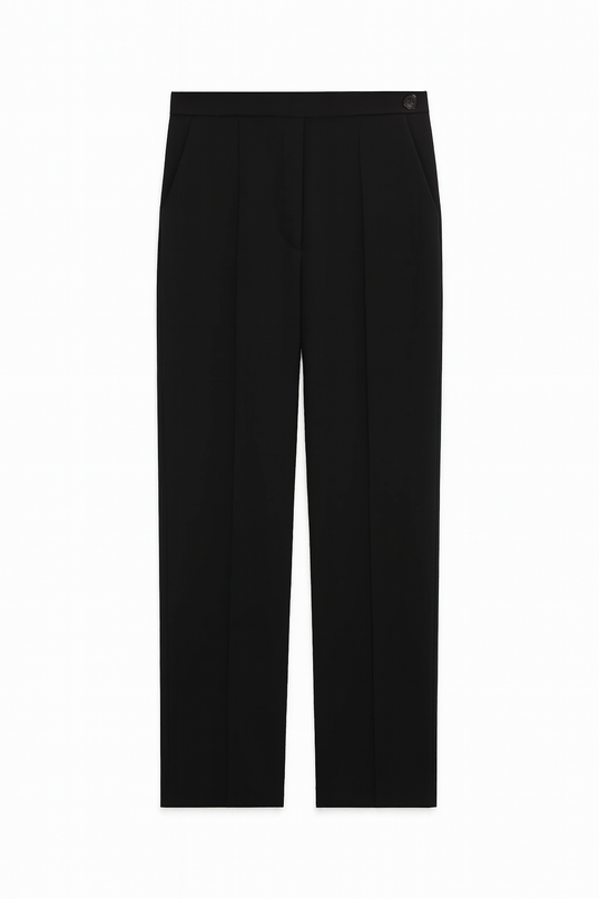 Women’s Black V-Neck Waistcoat with Trousers