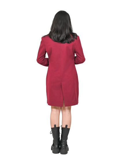Crimson Velvet Glam Long Coat