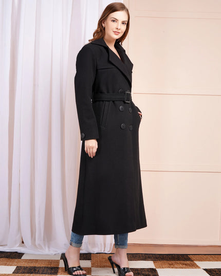 Black Oversized Trench Coat