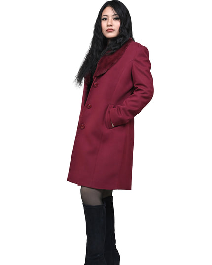 Crimson Velvet Glam Long Coat