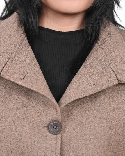 Beige Tailored Short Coat