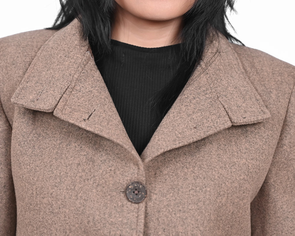 Beige Tailored Short Coat