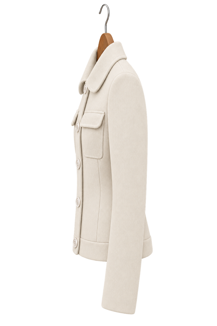 MYMASHA selected product 09 — AI reconstructed side hanger view