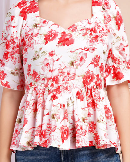 Floral Peplum Top