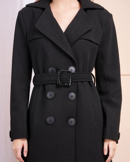 Black Oversized Trench Coat