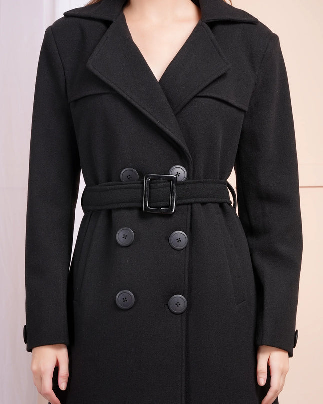 Black Oversized Trench Coat