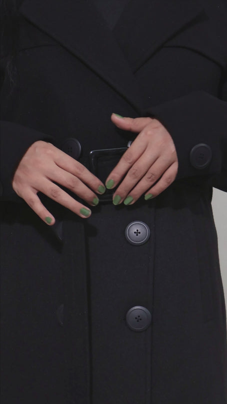 Black Oversized Trench Coat