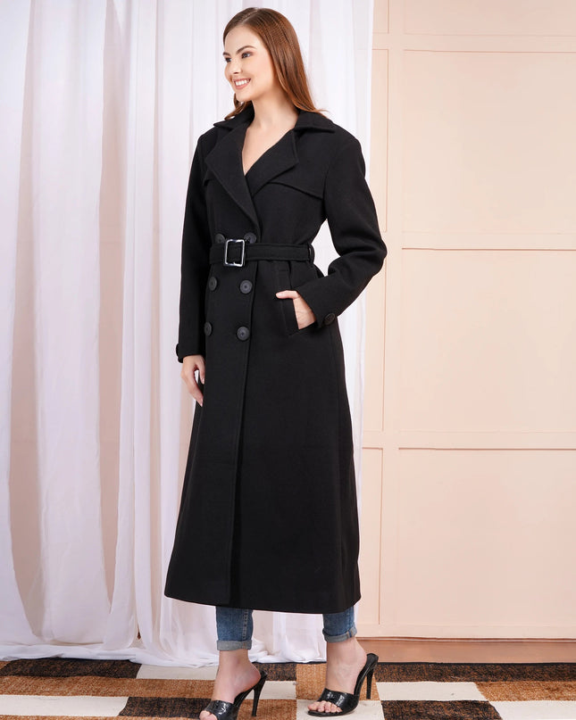 Black Oversized Trench Coat MYMASHA