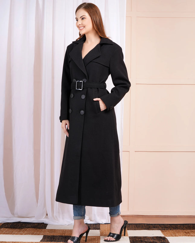 Black Oversized Trench Coat