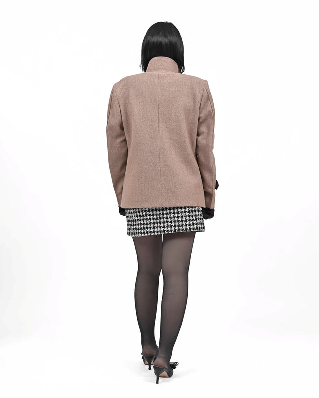 Beige Tailored Short Coat