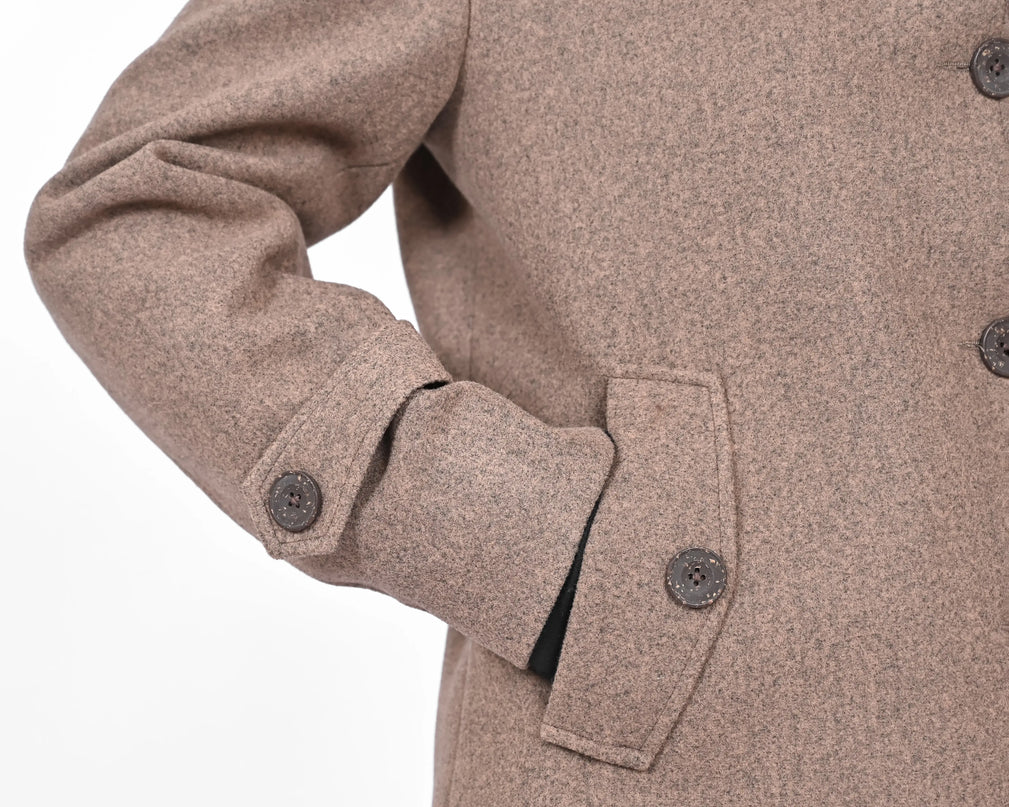 Beige Tailored Short Coat