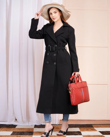Black Oversized Trench Coat