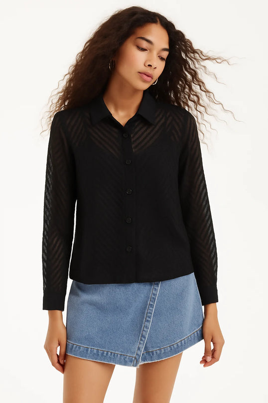 Black Sheer Shirt