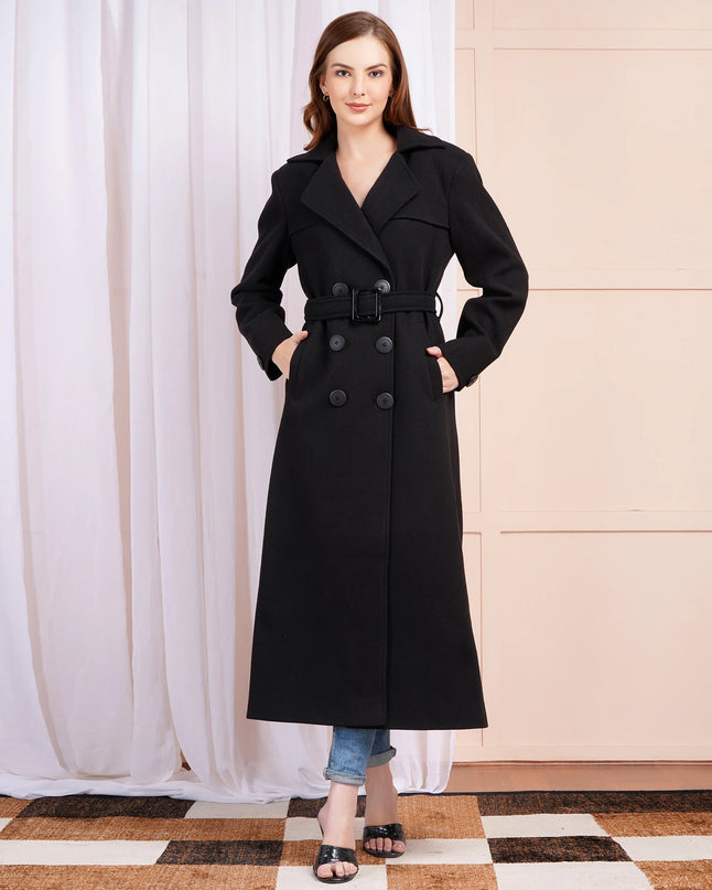 Black Oversized Trench Coat