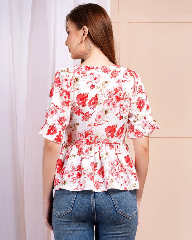 Floral Peplum Top