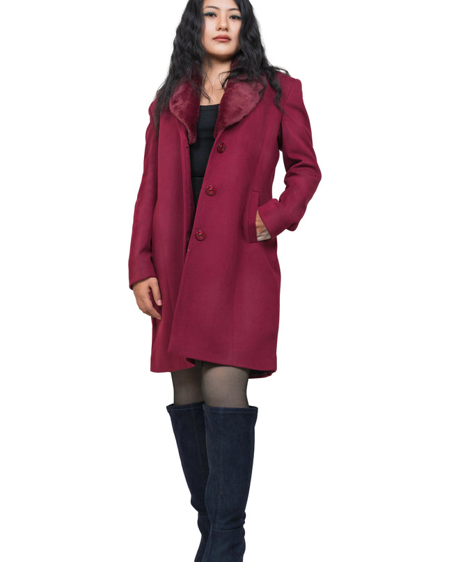 Crimson Velvet Glam Long Coat MYMASHA