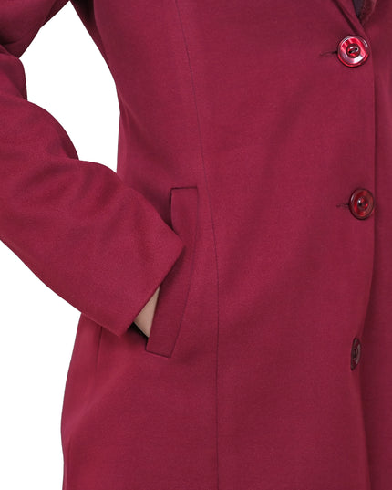 Crimson Velvet Glam Long Coat