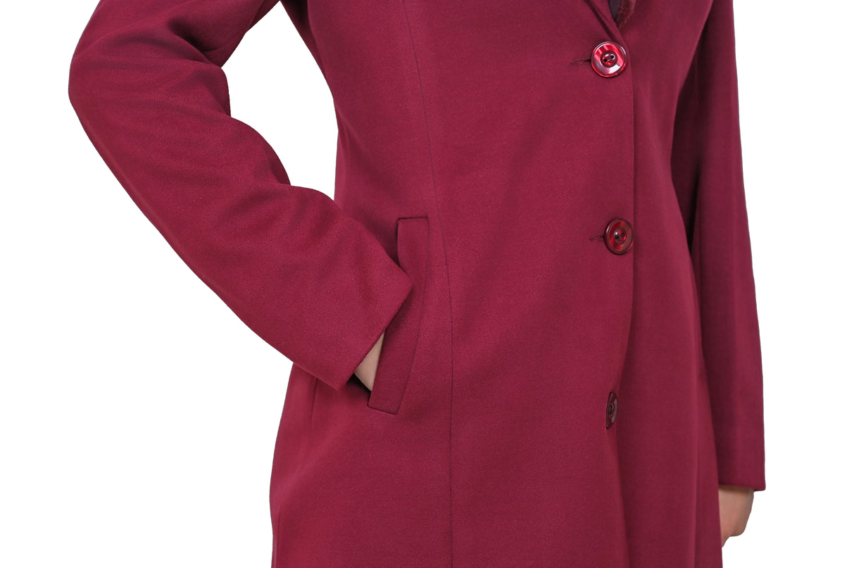 Crimson Velvet Glam Long Coat